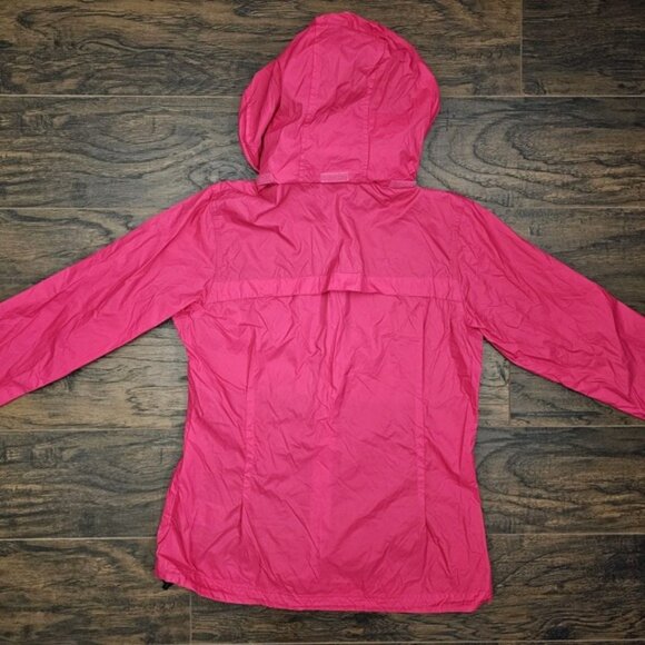 Columbia Windbreaker Jacket Women's Small Pink 100% Nylon W/Hideaway Hood - Picture 5 of 11